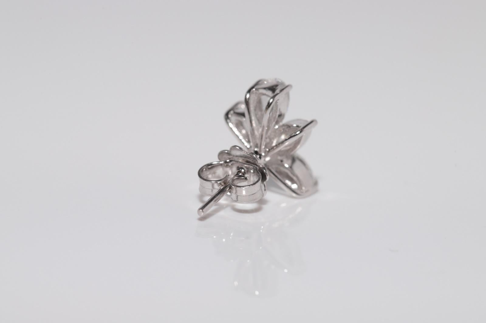 18k Gold Natürlicher Diamant-Ohrstecker mit Marquise- und Birnenschliff im Angebot 2