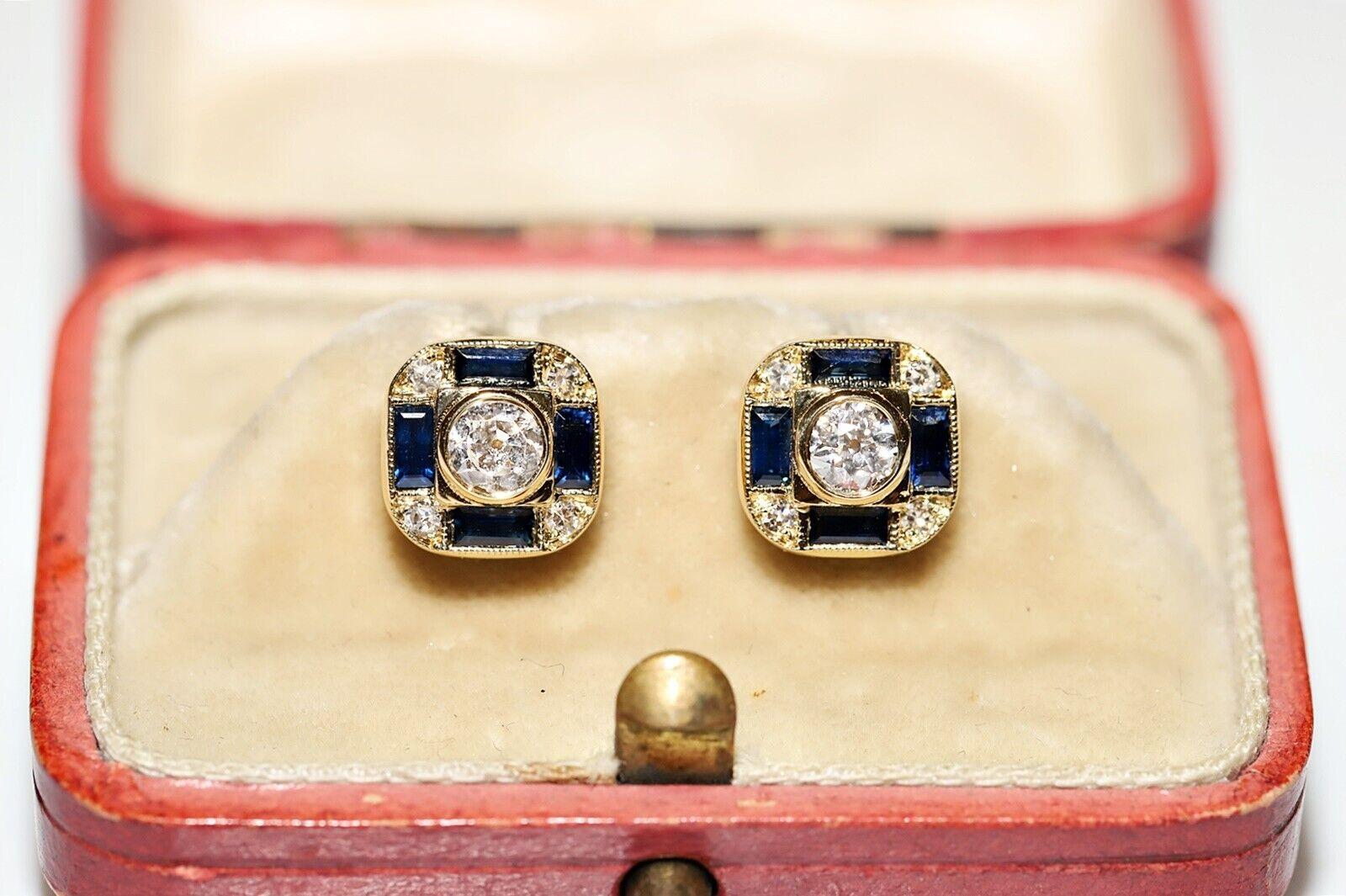 In very good condition.
Total weight is 3.1 grams.
Totally is diamond about 0.40 carat.
The diamond is has G-H color and vvs-vs-s1 clarity.
Totally is sapphire 0.71 carat.
Box is not included.
Please contact for any questions.