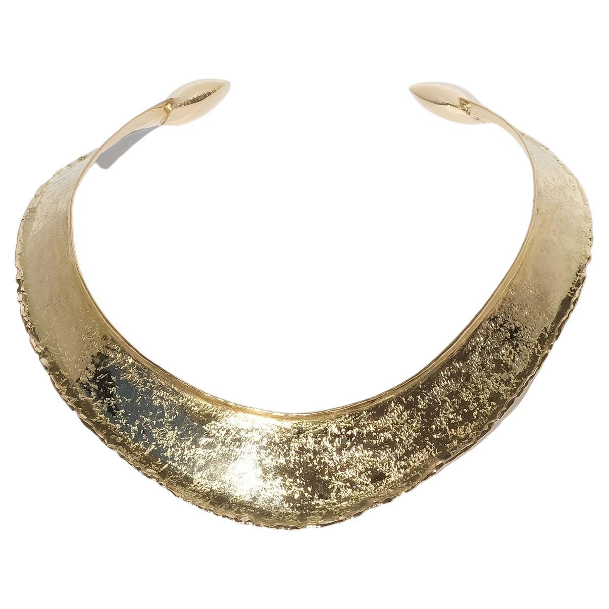 18k Gold Neck Ring by Swedish Master Claës Giertta Made Year 1968 For Sale