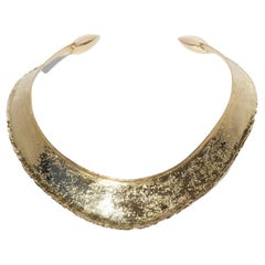 18k Gold Neck Ring by Swedish Master Claës Giertta Made Year 1968