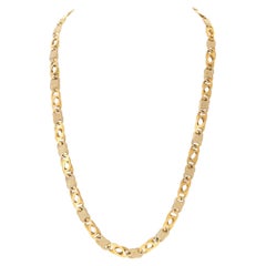 18k gold necklace chain with unique link designs