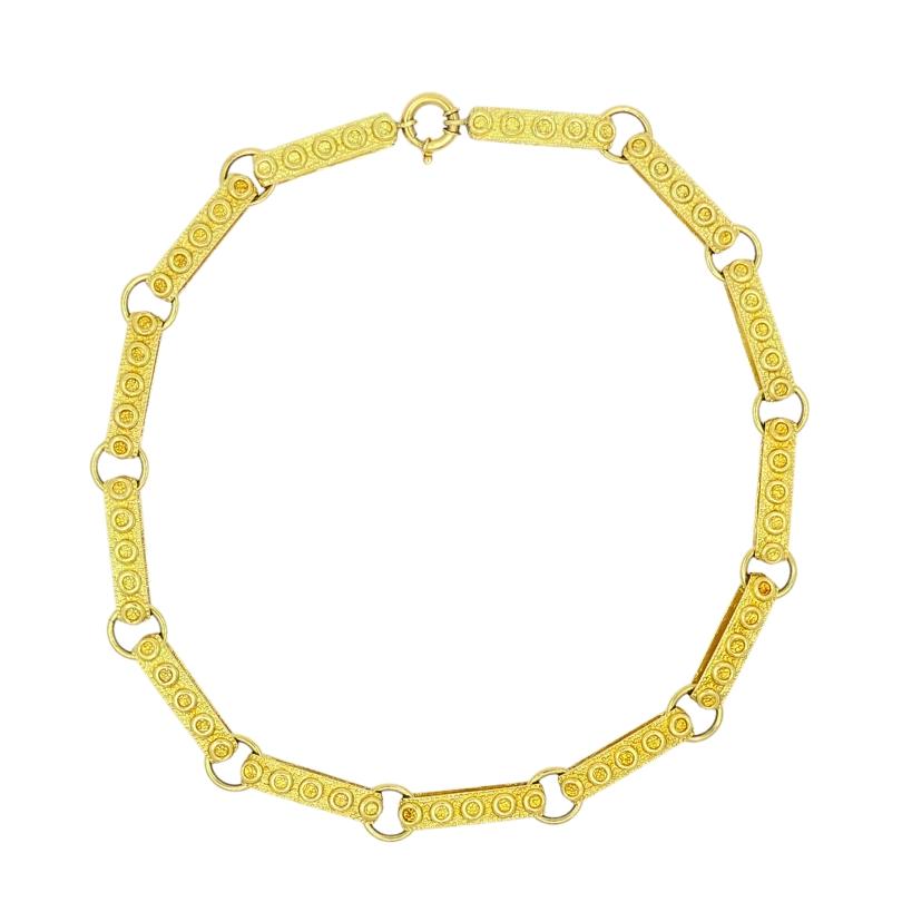 18 Karat Gold Halskette Schwere Glieder Vintage für Damen oder Herren im Angebot