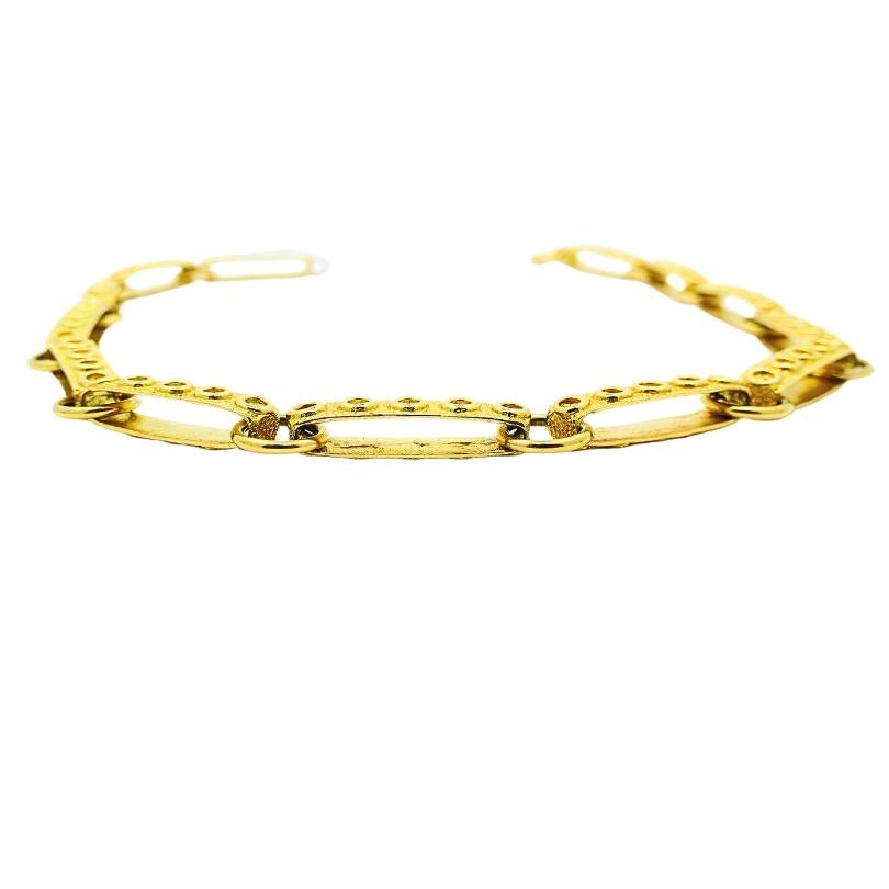 18 Karat Gold Halskette Schwere Glieder Vintage im Angebot 1