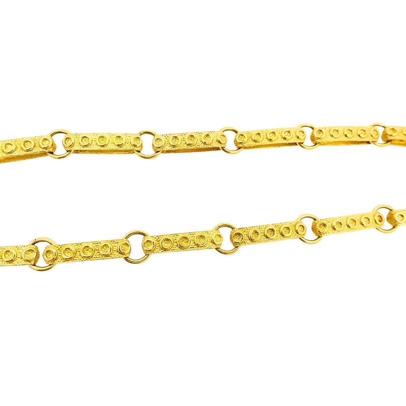 18 Karat Gold Halskette Schwere Glieder Vintage im Angebot 2