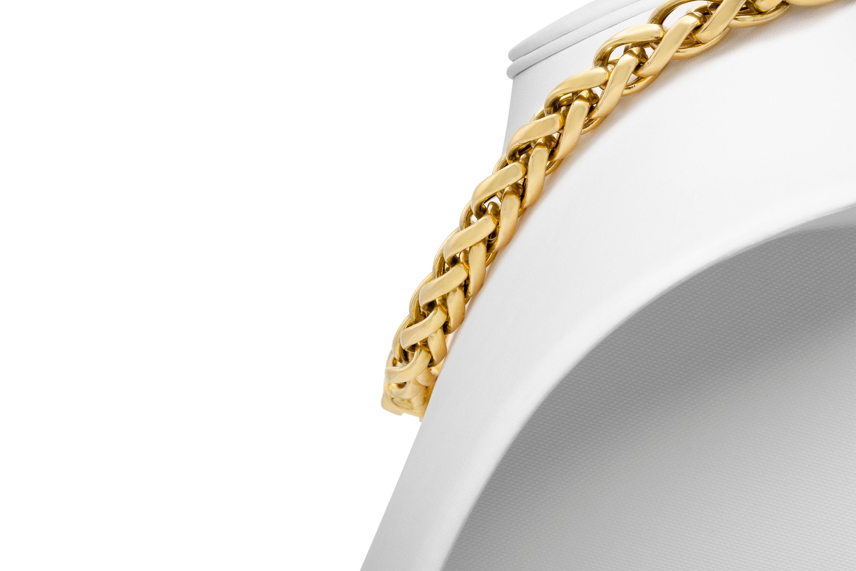 18 Karat Gold Halskette mit Diamanten im Zustand „Gut“ im Angebot in New York, NY