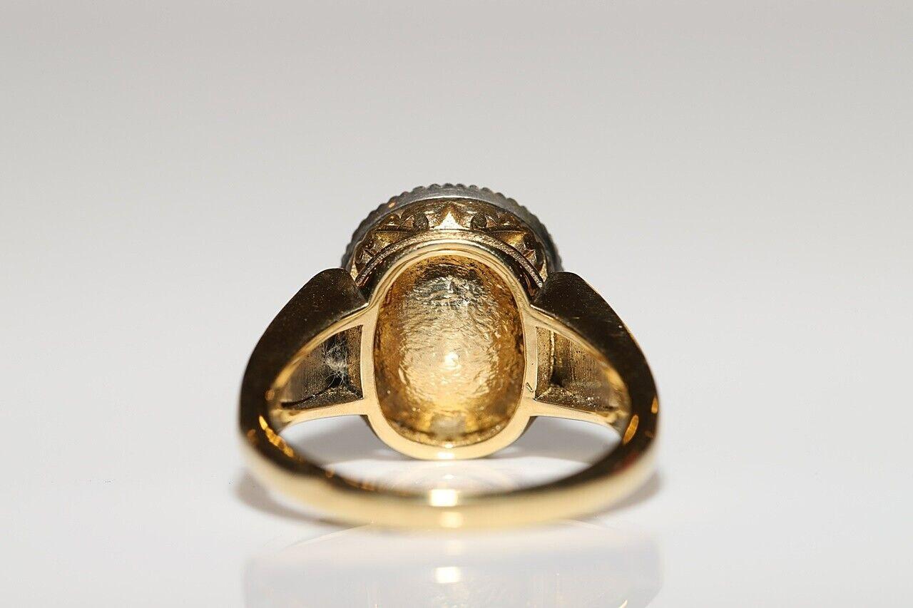 En muy buen estado.
El peso total es de 9,4 gramos.
El diamante principal es  0,39 quilates.
Totalmente es diamante de 1,02 quilates.
El diamante es de color G-H-I y claridad vs-s1.
La talla del anillo es US 7
Podemos fabricar cualquier tamaño.
La