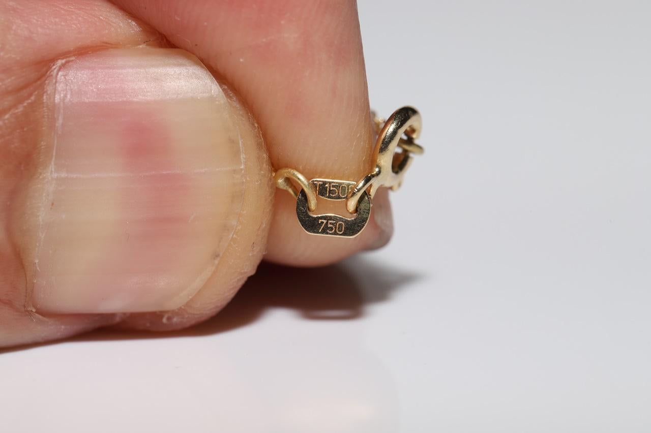 Collier pendentif en or 18k New Made, diamant naturel et émeraude cabochon en vente 13