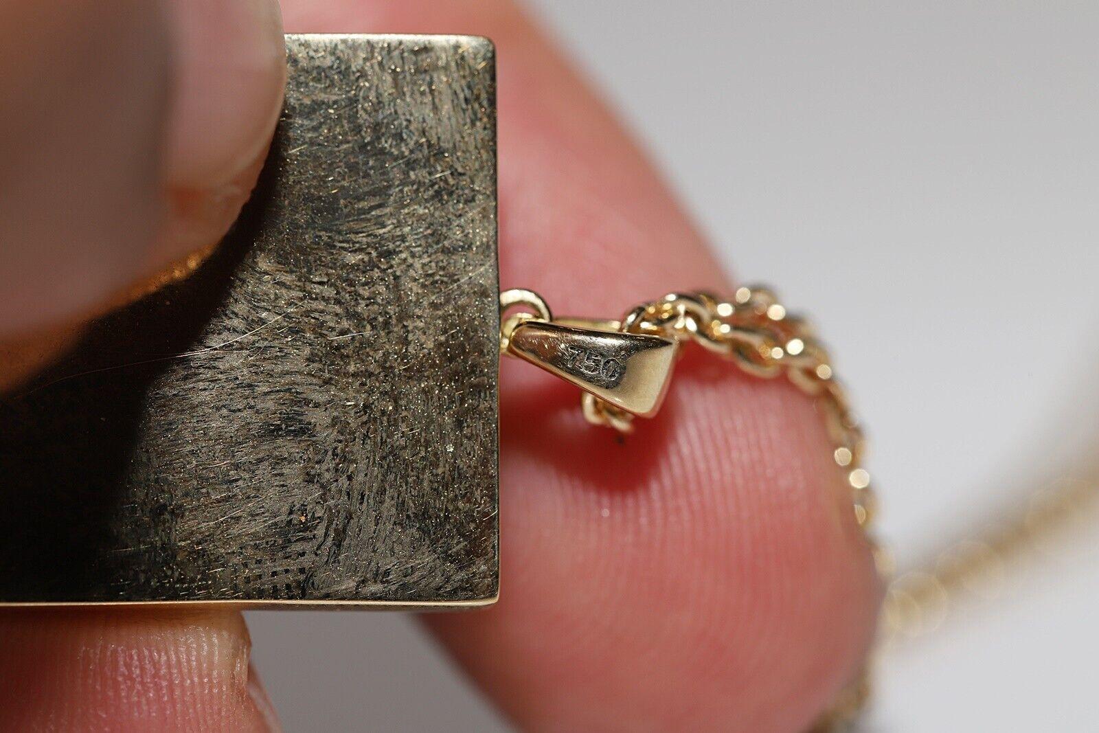 Diamante naturale decorato in oro 18 carati &New Made  Collana con ciondolo I+I ti amo scritto In condizioni Nuovo in vendita a Fatih/İstanbul, 34