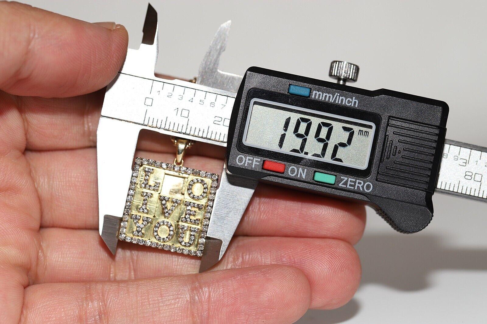 Diamante naturale decorato in oro 18 carati &New Made  Collana con ciondolo I+I ti amo scritto in vendita 1