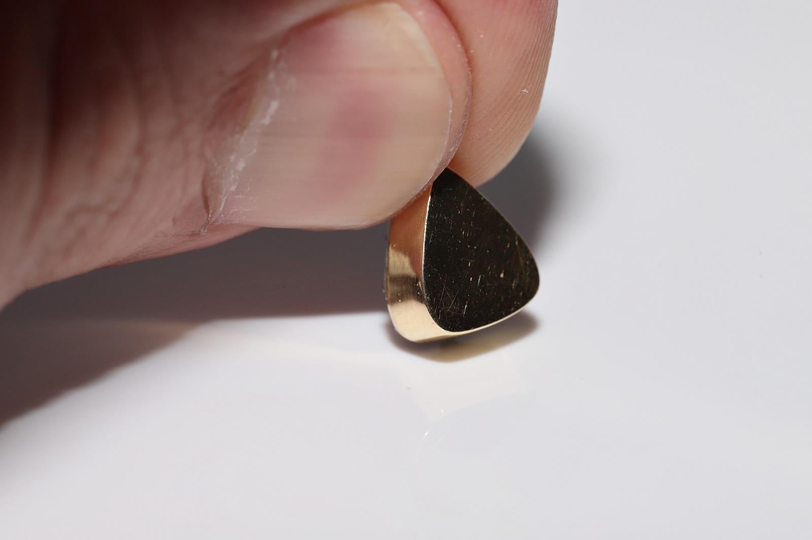 Collier solitaire en or 18 carats, neuf, avec pendentif en diamants taille rose en vente 7