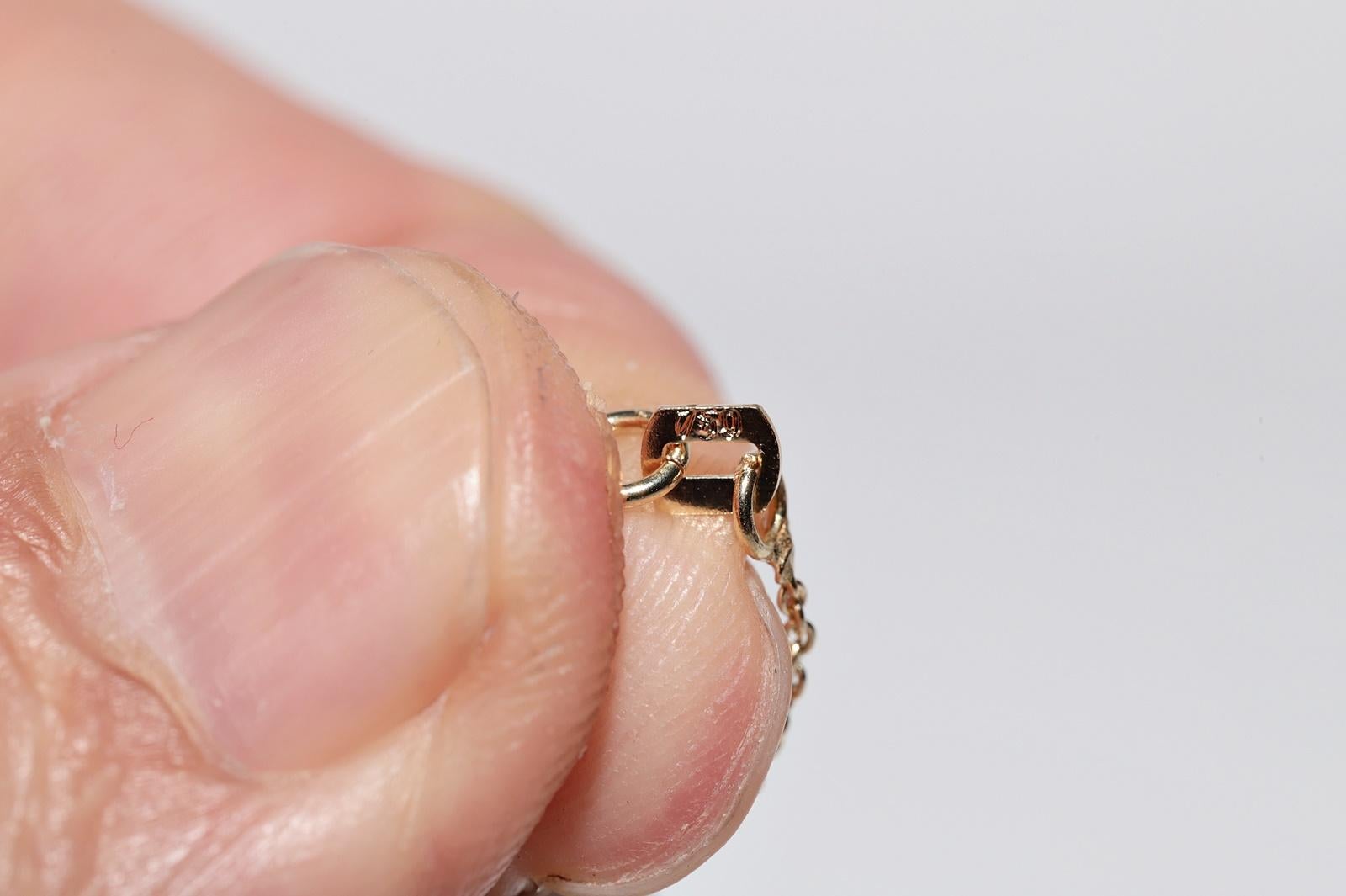 Collier solitaire en or 18 carats, neuf, avec pendentif en diamants taille rose en vente 11