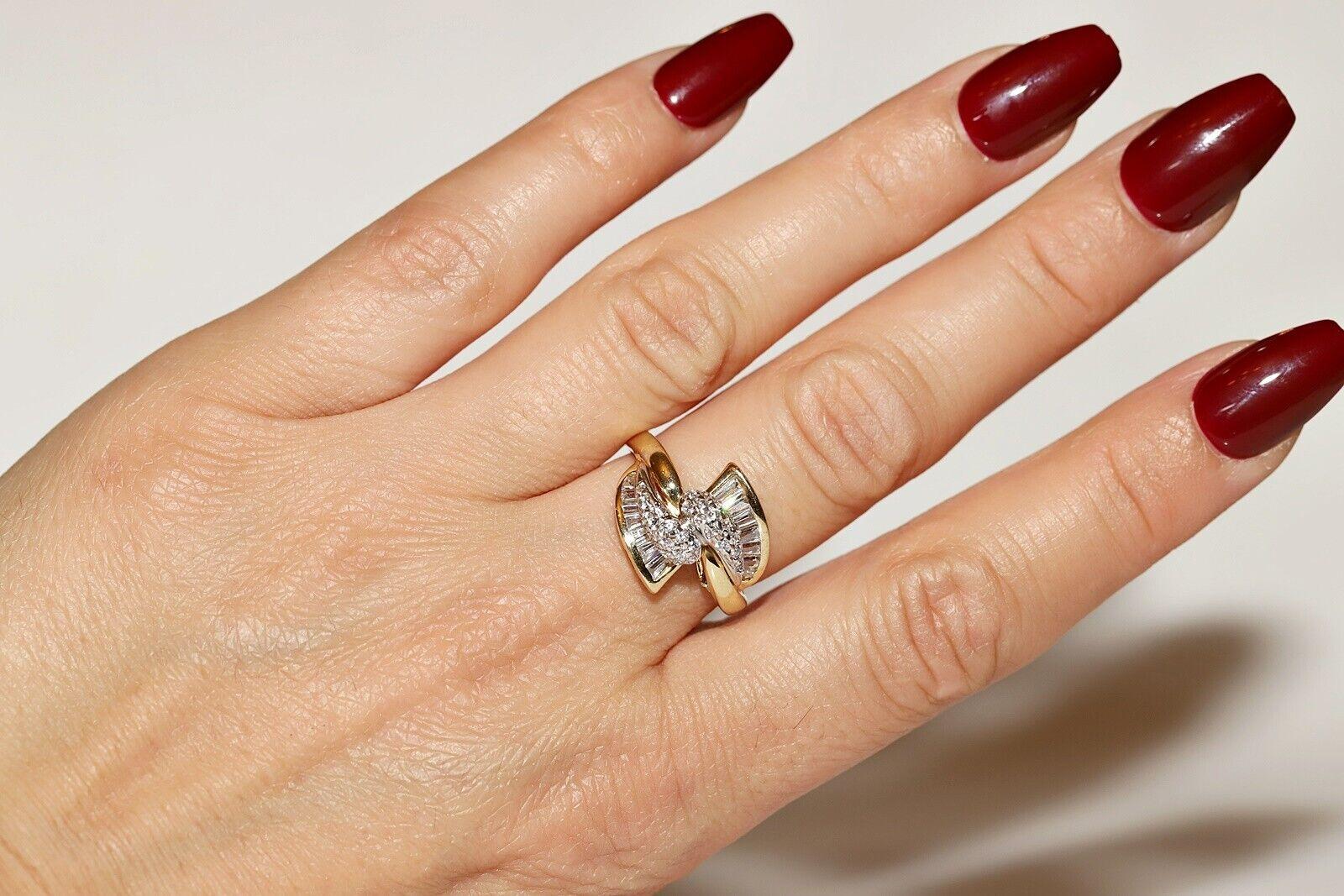 18 Karat Gold Neuer natürlicher Altschliff Diamant und Smaragd Dekorierter Ring mit Smaragd (Alteuropäischer Schliff) im Angebot