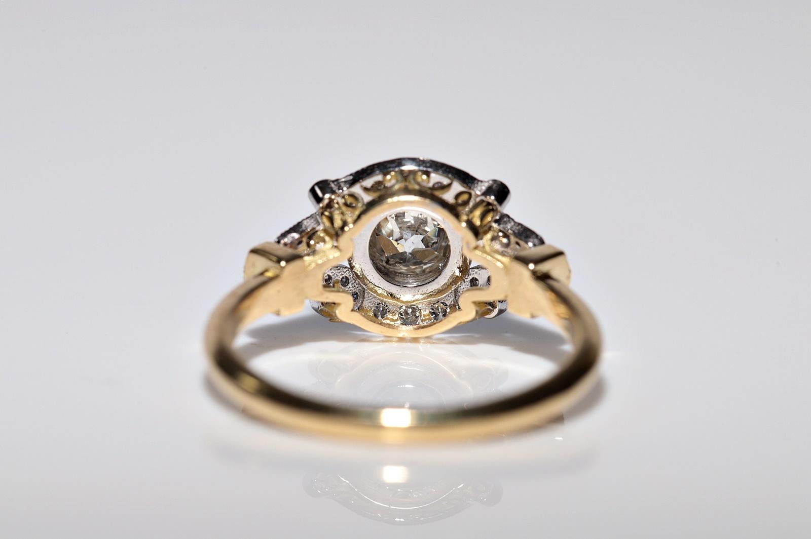 18k Gold New Made Natural Diamond Decorated Ring For Sale 1