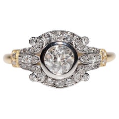 18k Gold New Made Natural Diamond Decorated Ring