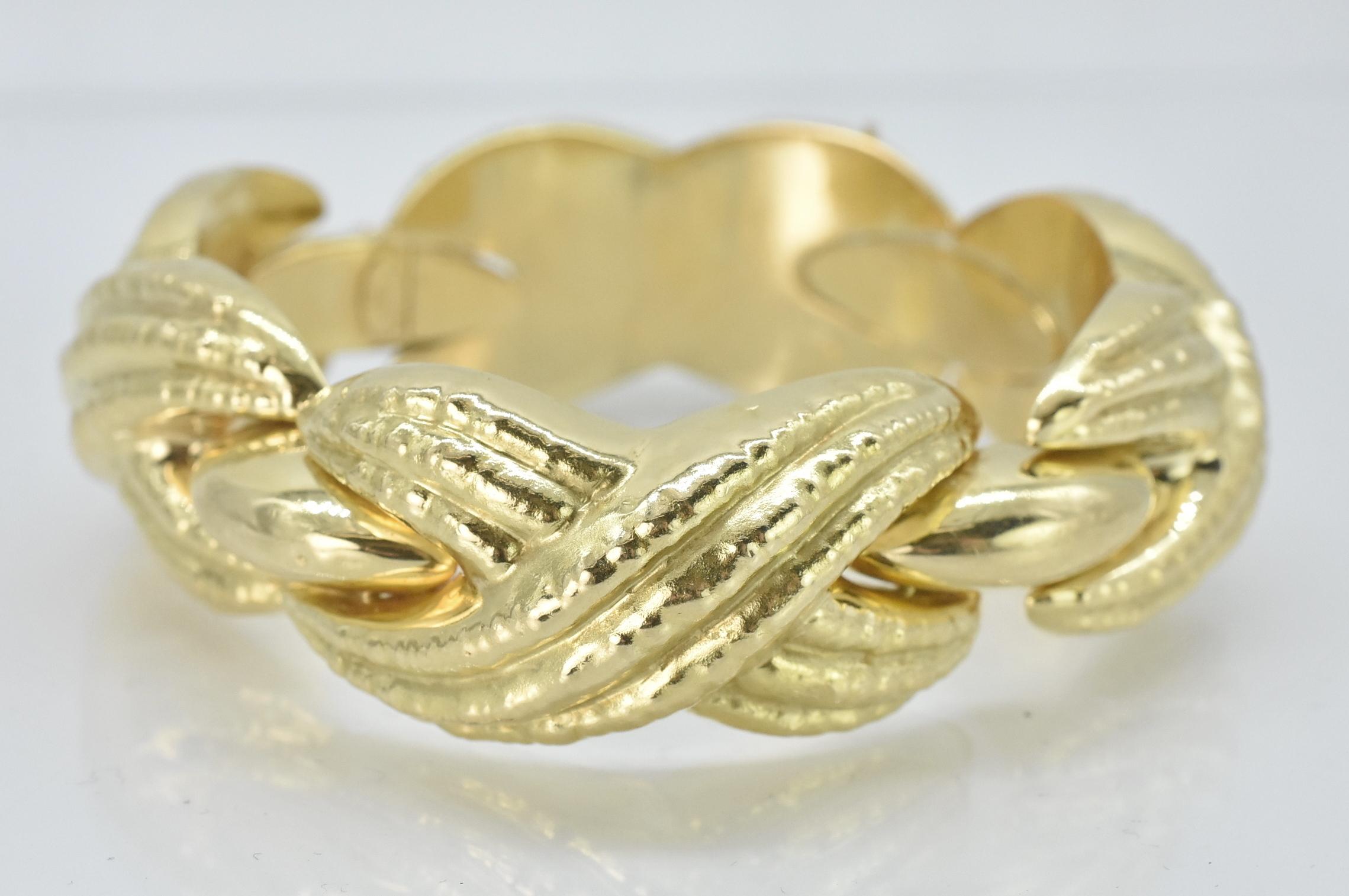 18k Gold Nuovi Gioielli Italian Bracelet In Good Condition For Sale In Toledo, OH