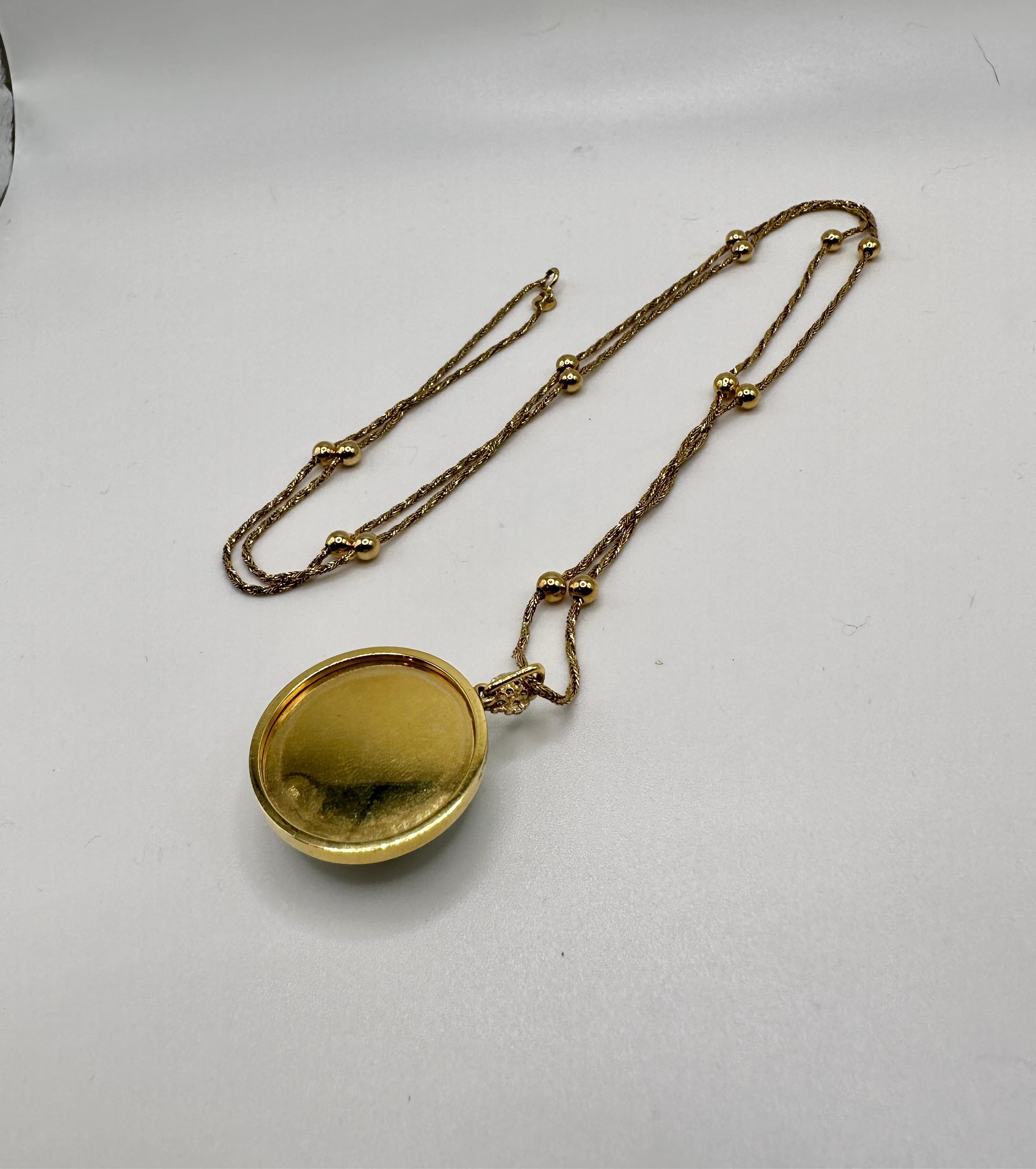18K Gold Opal Necklace  2
