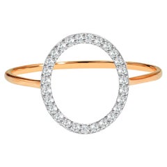 Offener Kreisförmiger Proposal-Ring aus 18 Karat Gold mit Diamanten