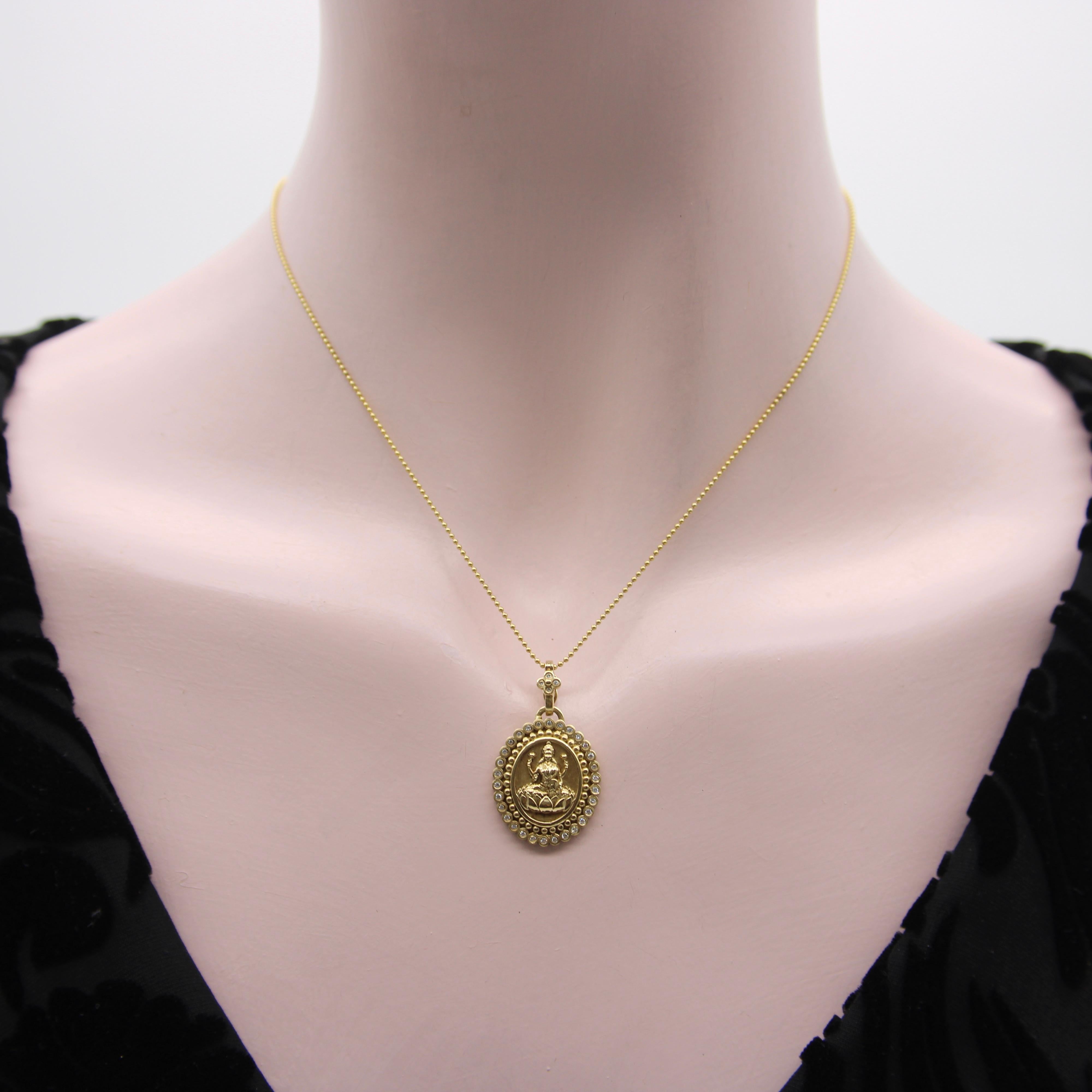 Ciondolo Orly Marcel Lakshmi in oro 18 carati con diamante a raggiera in vendita 3