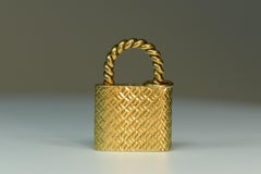 18 Karat Gold Padlock Pendant by Cartier