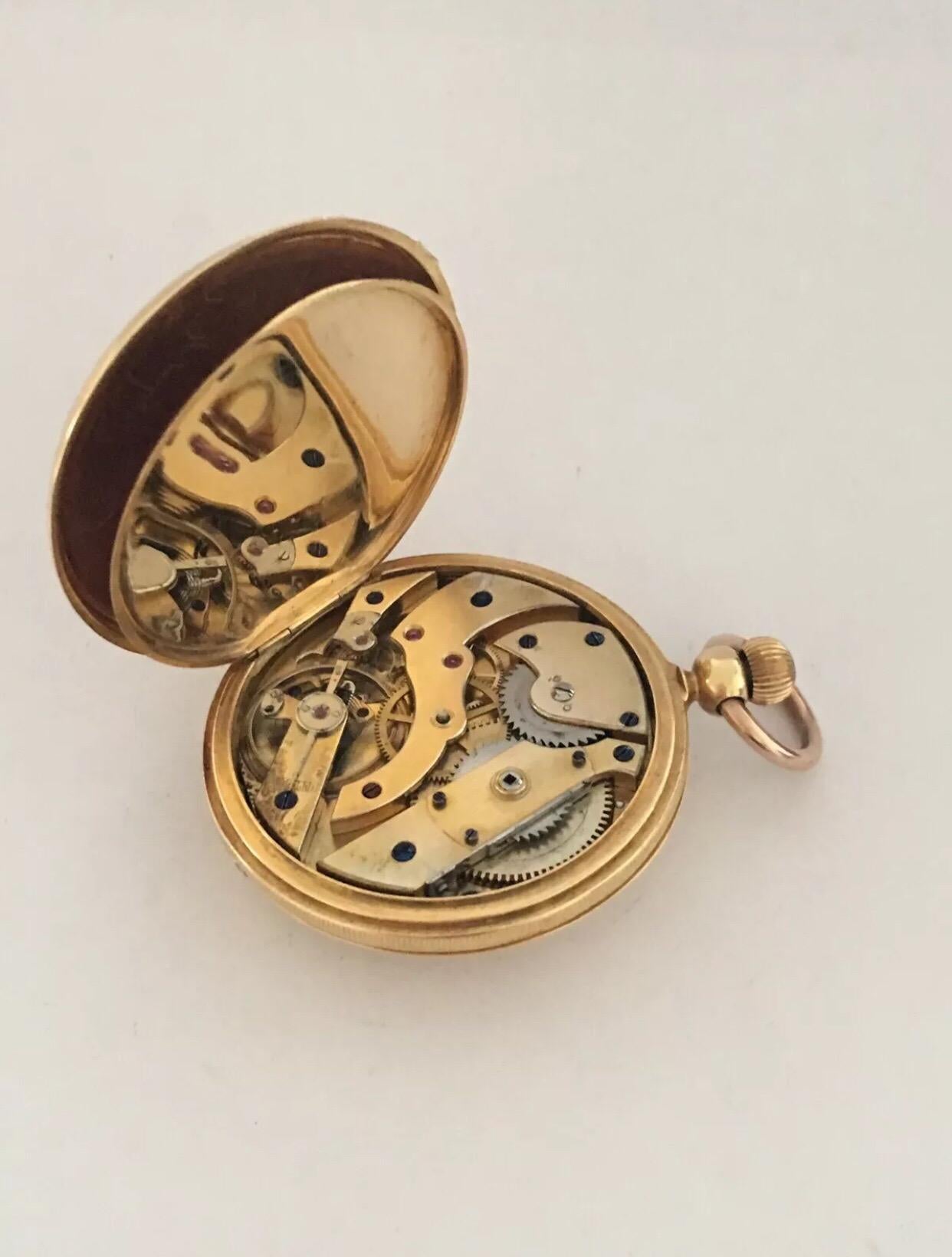 half hunter gold pocket watch