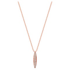 einfache minimalistische Halskette aus 18 Karat Gold mit Pavé-Diamanten 