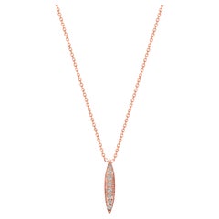 18k Gold Pave Diamond Necklace Simple Minimal Necklace