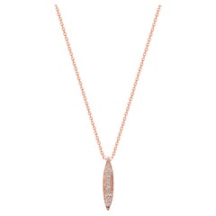 Collier simple et minimaliste en or 18 carats avec pavé de diamants 