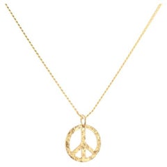 18K Gold Peace Amulet Pendant Necklace by Elizabeth Raine