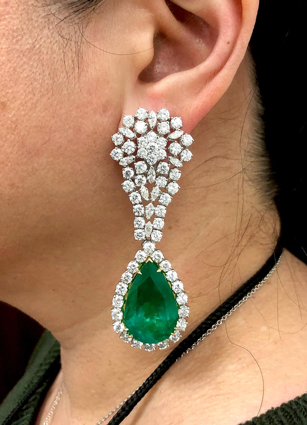 pear shaped diamond earrings