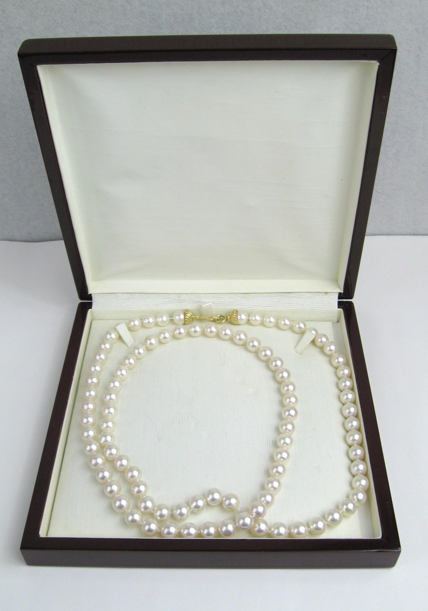 Collana di perle in oro 18K da 9,5 mm in vendita 6