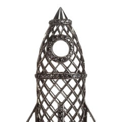 Sybarite Pocket Rocket Pendant in Blackened Gold with Black Diamonds