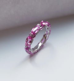 18K Gold Pink Sapphire Eternity Ring by MOISEIKIN