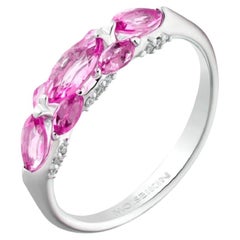 Harmony-Ring aus 18 Karat Gold mit rosa Saphiren von MOISEIKIN