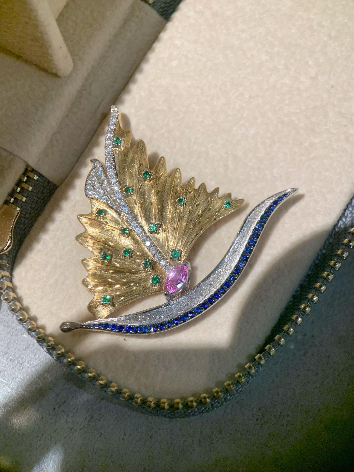 Broche/Colgante de diamantes 