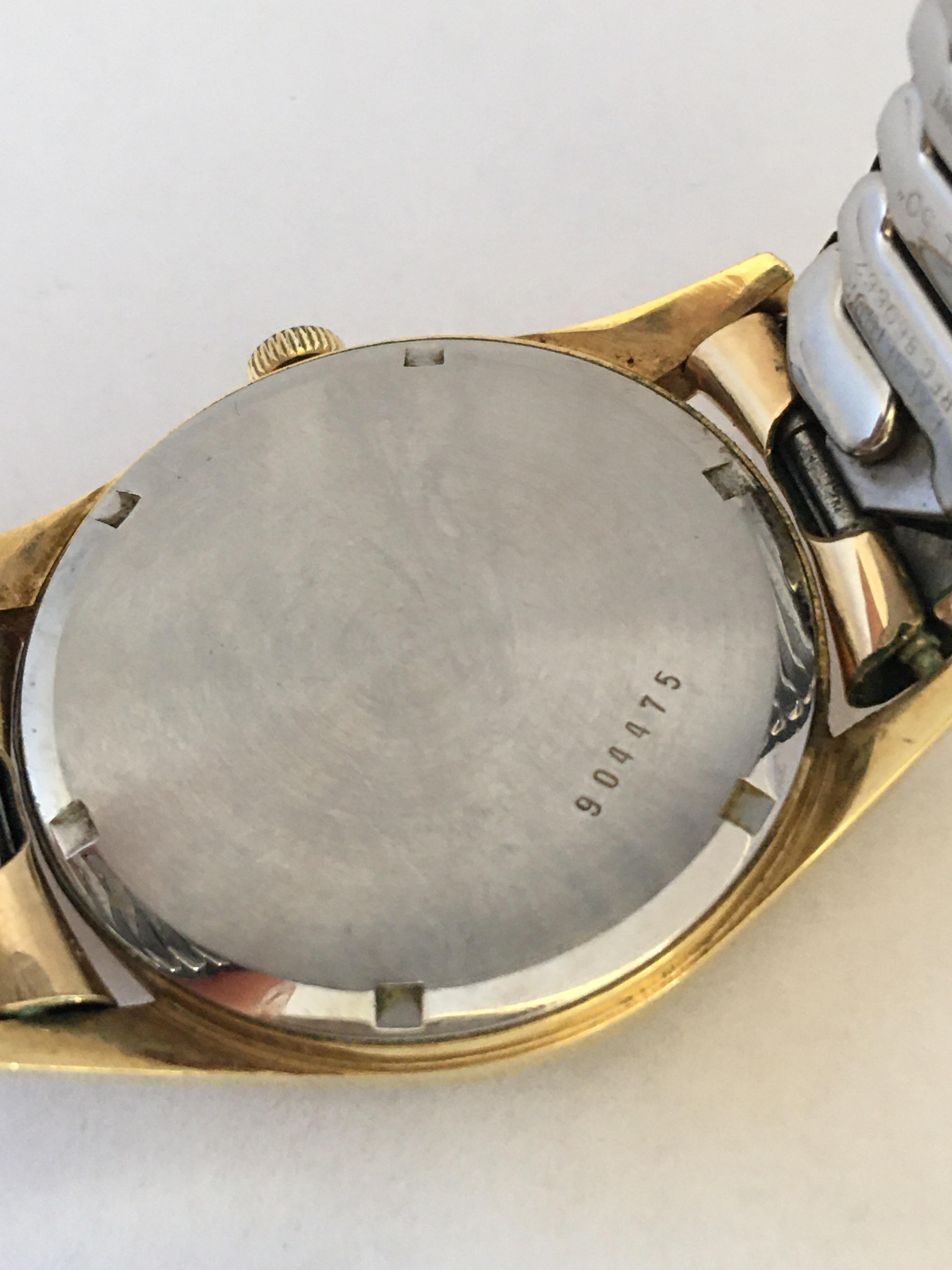 18 Karat Gold Plate Vintage 1960s Rotary Mechanical Watch 3
