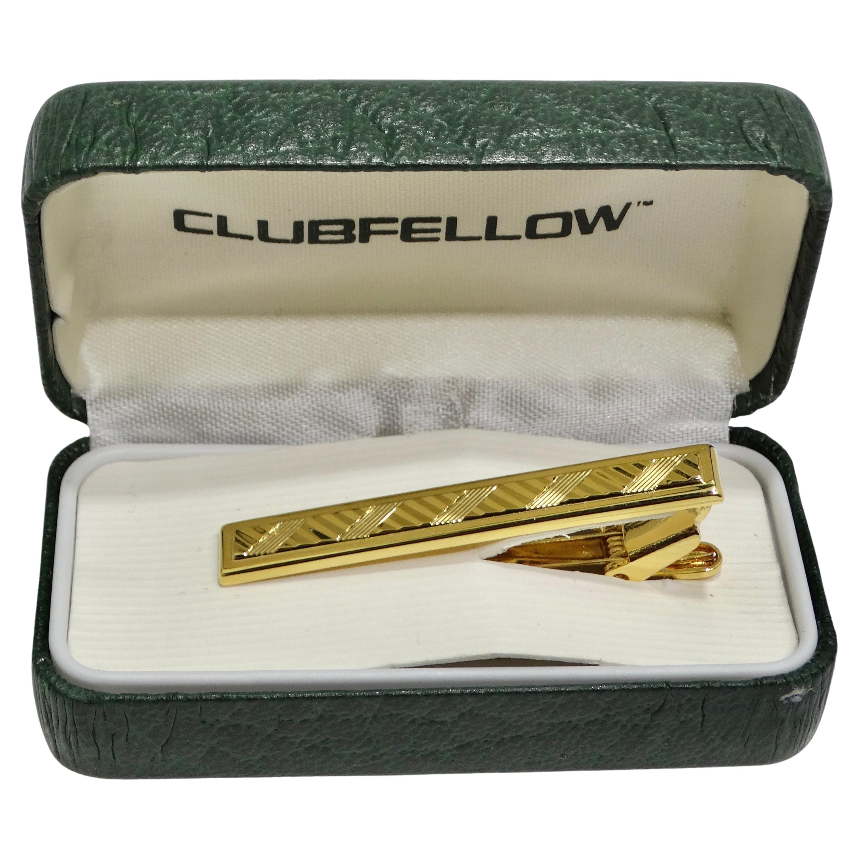 18K Gold Plated 1980s Tie Clip For Sale