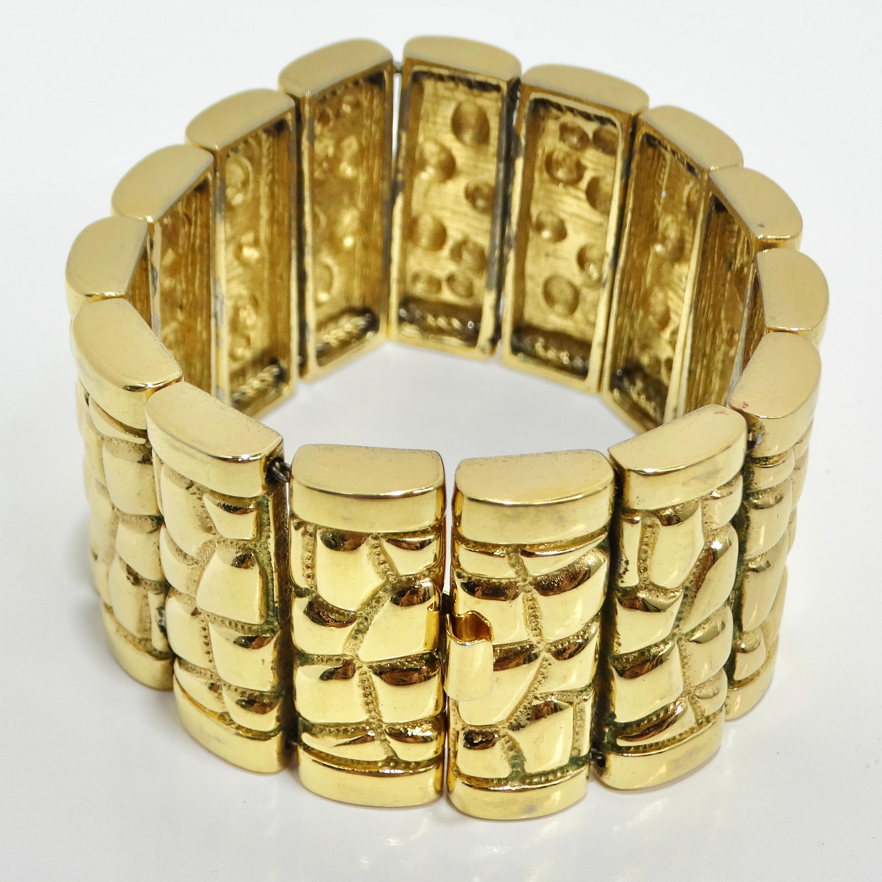 18K Gold Plated 1980s Bracelet In Excellent Condition For Sale In Scottsdale, AZ
