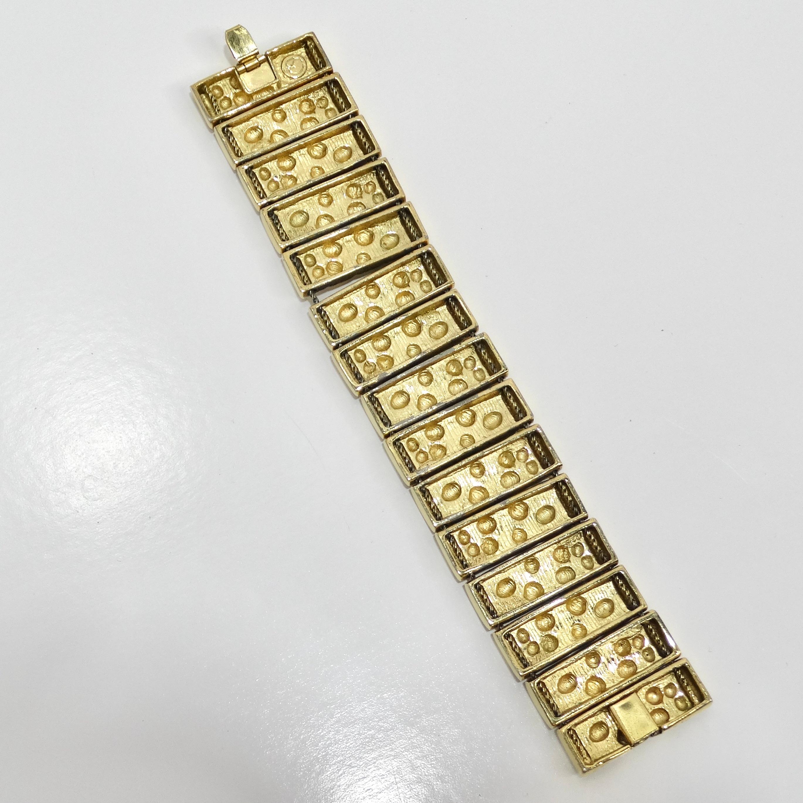 18K Gold Plated 1980s Bracelet For Sale 2