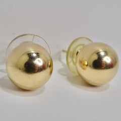 18k Gold Plated Ball Stud Earrings