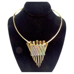 18K Gold Plated Mid Century Choker