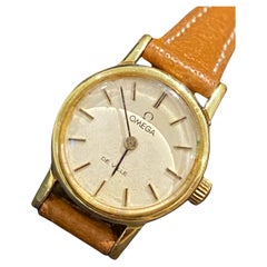 18K Gold-Plated S/Stahl Omega De Ville 19mm Vintage c1960's Damenuhr