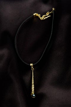 Argent sterling plaqué or 18 carats, collier ras-du-cou « Odoya » par Nathalie Edenburg