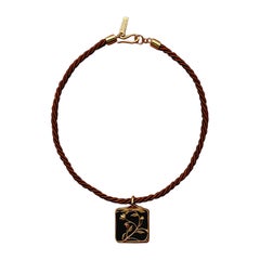 18k Gold Plated Sterling Silver, Onyx, Vine Necklace by Nathalie Edenburg