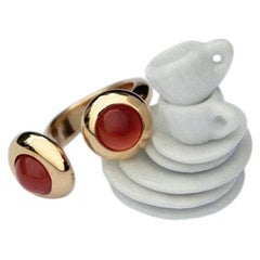 18k Gold plated Sterling Silver, Porcini Ring Carnelian by Nathalie Edenburg