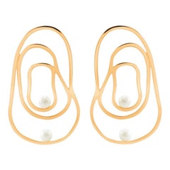 18k Gold plated Sterling Silver, Solar System Earrings by Nathalie Edenburg
