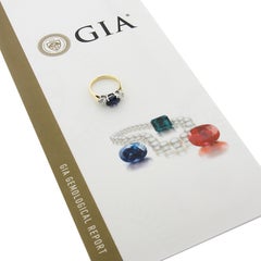 18k Gold & Platinum 1.94ctw Gia No Heat Burma Sapphire W/ Diamond Sideways Ring