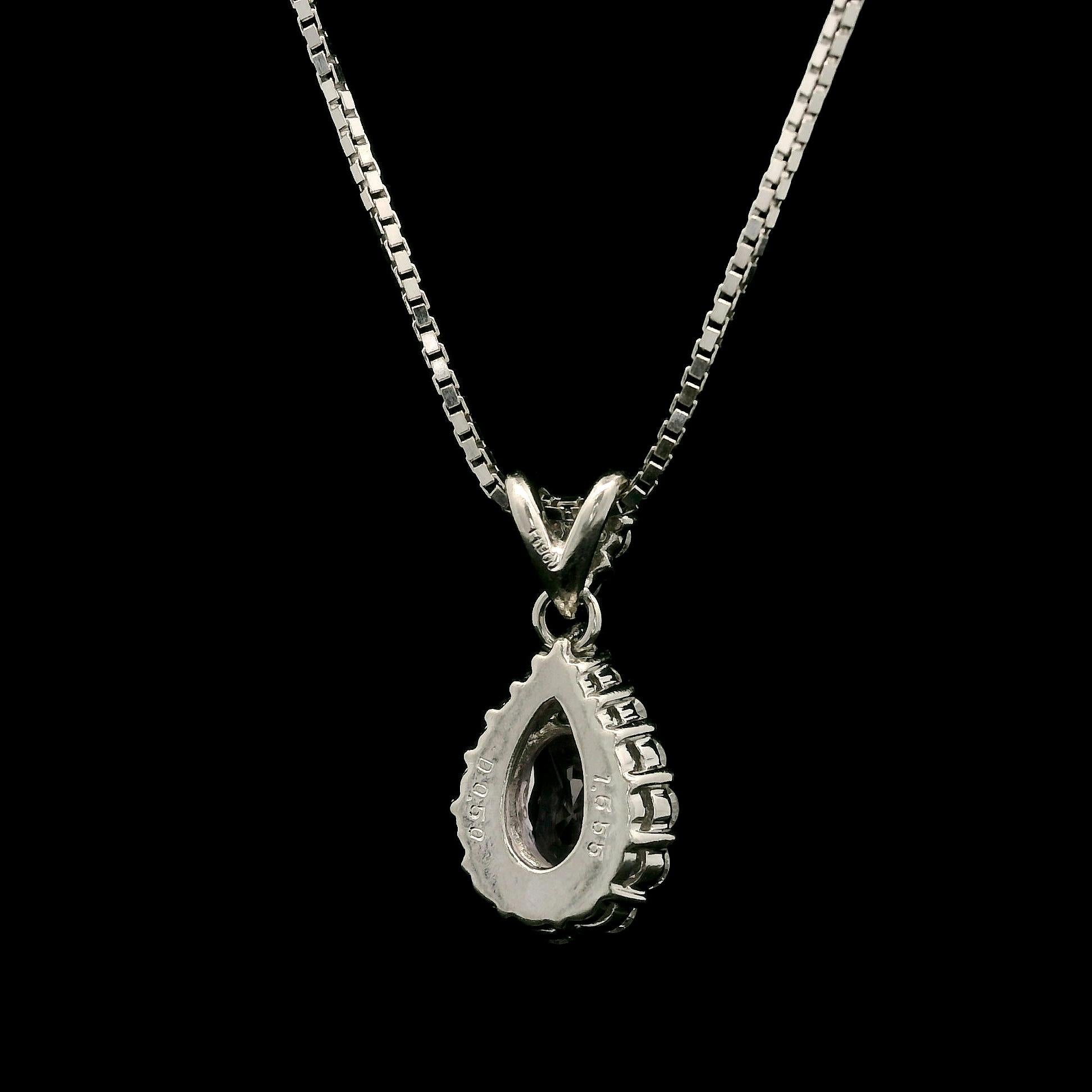 18k Gold & Platinum 2.16ctw GIA No Heat Pink Sapphire Diamond Pendant Necklace For Sale 4