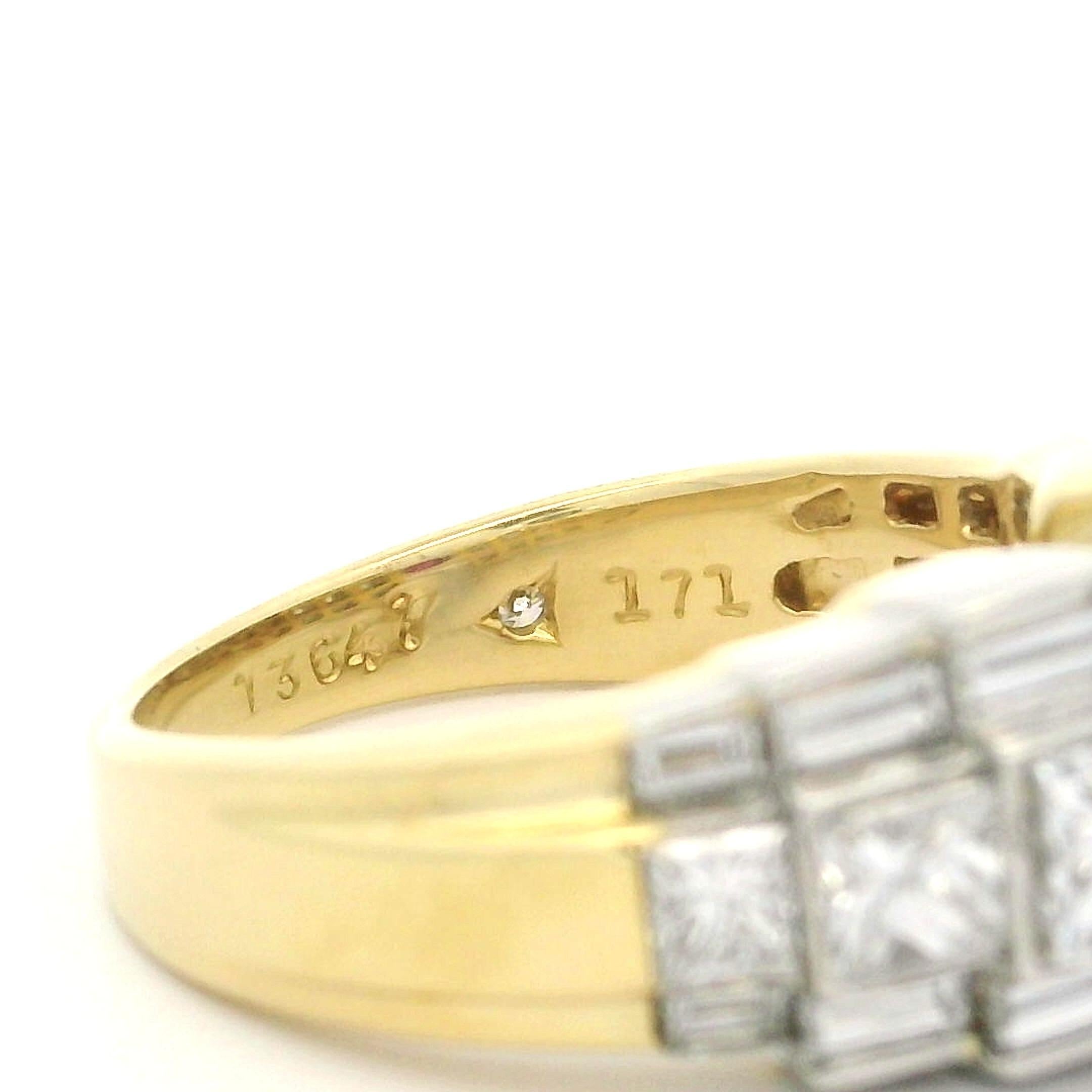 Anillo de oro de 18 quilates y platino AIGS de 2,74 quilates de rubíes y diamantes de lados graduados sin calor 4