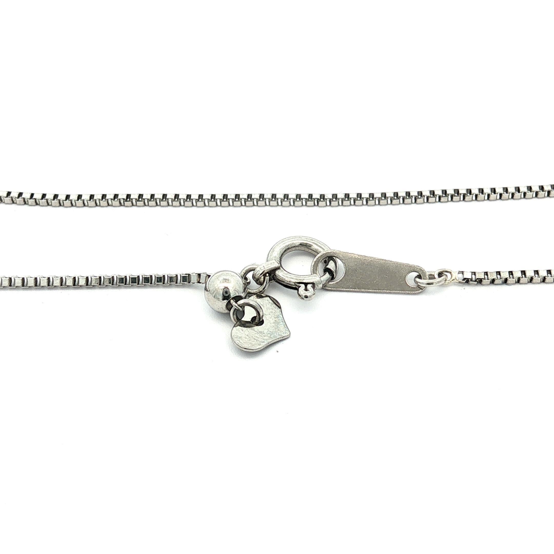 Collana con catena regolabile in oro 18 carati e platino con diamante e spinello rosa in vendita 3