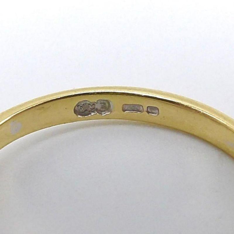 18K Gold & Platinum Vintage Solitaire Diamond Ring For Sale 1